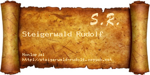 Steigerwald Rudolf névjegykártya